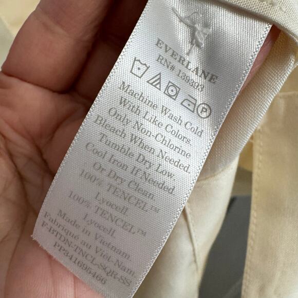 Everlane The Short-Sleeve Square Shirt Relax Butterlite Cream Women's XS - Picture 11 of 13